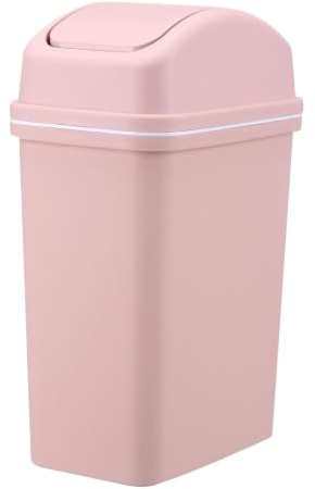 Huayeex Contenitore Per Rifiuti, Bi done Della Spazzatura, Pattumiera Con Coperchio, Bidoni Della Spazzatura, Pattumiera Alta Da 10 Litri, Rosa