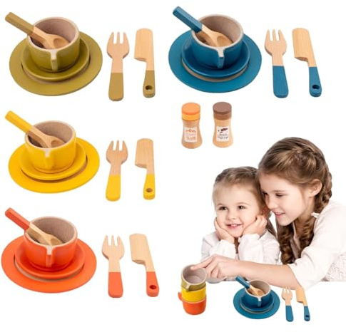 Juego de té para Niñas para Niños Pequeños, Tea Time Toy Set, Hacer Que Suena de Papel de Juego de Teatro, Jugar Accesorios de Alimentos Incluyendo Tazas, Platos de