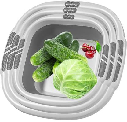 Gupcaqosjw Vasca Pieghevole Per Piatti | Bacinella Per Lavare I Piatti,Vasca Portatile Per Pediluvio Salvaspazio Per Campeggio Vestiti Frutta Biancheria Bacinella Per Lavaggio