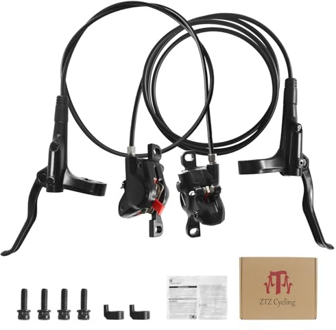 Exceedhub MT200 MTB Hydraulic Disc Brakes Set Left Front 800mm Right Rear 1550mm Mountain Bike Hydraulic Brake Mountain Bike Bicycle Disc Brake 2 Piston