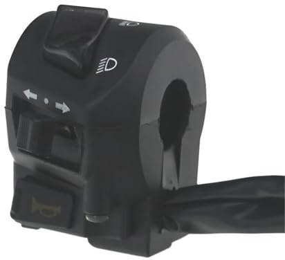 Commutateur Commande Commutateur De Commande De Guidon 7/8 22mm, Commutateurs De Guidon De Moto Avec Clignotant De Klaxon, Commande De Faisceau Haut Et Bas Avec Fil