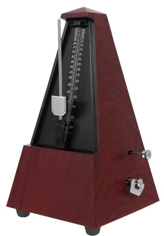 YARNOW Redwood Mechanical Metronome for Piano and Guitar Wooden Musical Instrument Accurate Ticking for Practice Sessions