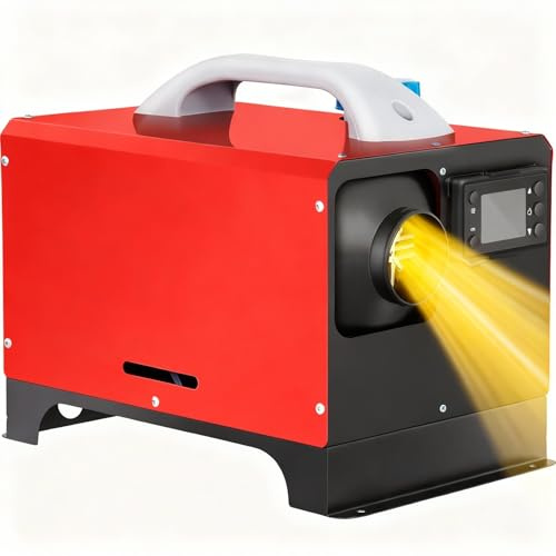 PEIXU Calentador de Aire Diesel 12V 8KW Portátil Calentador de Combustible Calefacción Estacionaria Calentador Diesel Aire Calentador de Estacionamiento Control Remoto con Interruptor LCD
