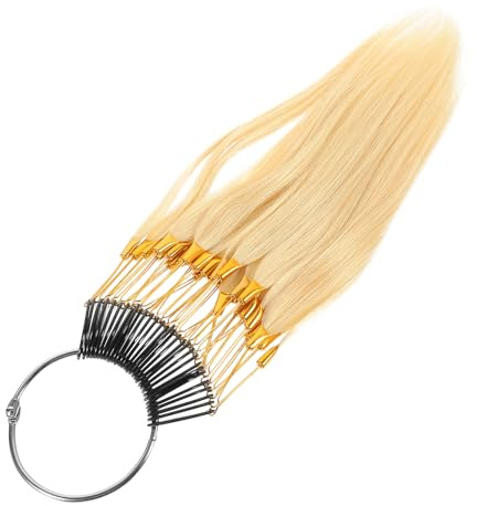 Zerodeko 30pcs Hair Rings Samples Real Hair Swatches for Testing in Salon Home Use