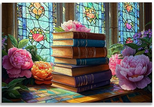 Puzzle 1000 Teile Blume, Puzzle 1000 Teile Erwachsene, Holzpuzzle Erwachsene mit Exquisiter Verpackungsbox, Klassische Puzzles Bücher für Die Ganze Familie, Groß Puzzles für Geschenke, Dekor, -1081
