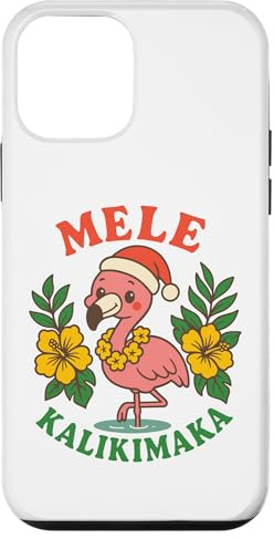 Mele Kalikimaka - Fenicottero hawaiano natalizio tropicale Custodia per iPhone 12 mini