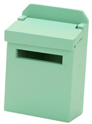 kesurpae Boîte pour aux Lettres Miniature en Bois pour Maison de poupée 1/12, modèle de scène, pour fête, Enfants, Vert, Vert, 4.2 x 2. x 6.4 cm