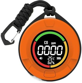 Gas Detector, 10E 4 in 1 Portable Carbon Monoxide Detector, CO2 Air Quality Monitor RV Dioxide Alarm Temp/Humidity,for Home & RV