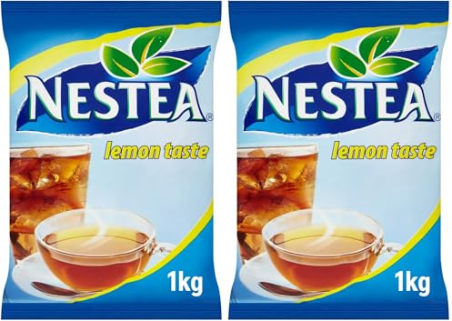 Nestea preparato solubile con estratto di tè al limone per bevanda calda o fredda, busta da 1kg (Confezione da 2)