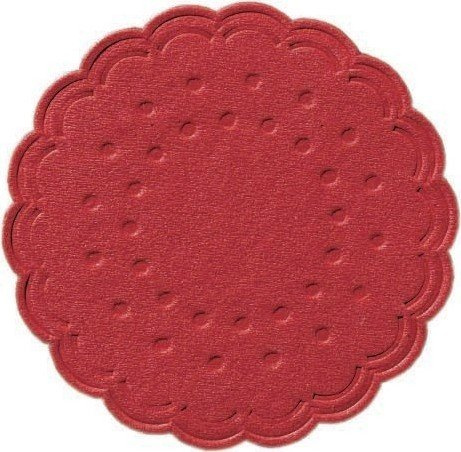 Duni Untersetzer 8lagig Tissue Uni rot, ø 7,5 cm, 250 Stück