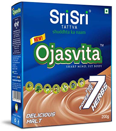 Polvere di malto Sri Sri Tattva Ojasvita, mix di bevande per mente acuta e corpo sano, 200 g