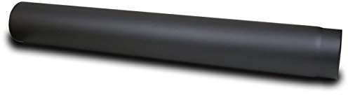 LANZZAS Ofenrohr Verlängerung 1000 mm - Durchmesser Ø 180mm - Farbe: schwarz | Rauchrohr Abgasrohr Kaminrohr