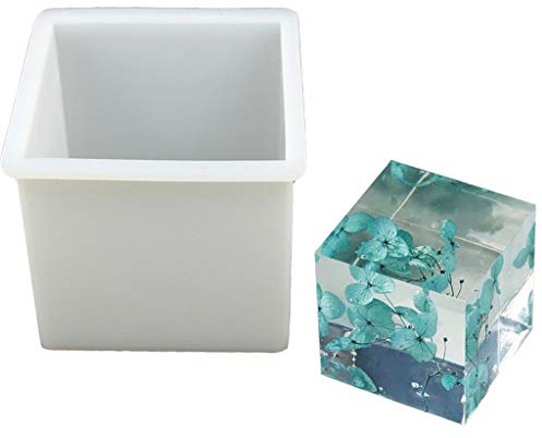 GUMEI 10 cm / 4 Cubo súper Grande Cuadrado Molde de Silicona Fabricación de Joyas de fundición de Resina epoxi