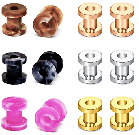 MODRSA 9 Paare Tunnel Plug – Silikon Double Flared, Flexibel, 6-16mm