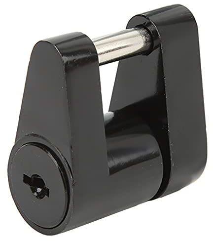 Candados para remolque, 1/4 pulg. Cerradura de enganche de remolque antirrobo para RV aleación de zinc inoxidable negro confiable