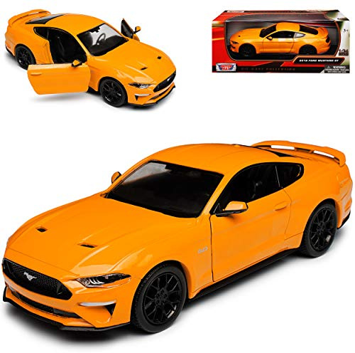 Motormax Ford Mustang VI Coupe Orange Modell Ab 2014 Version ab Facelift 2017 1/24 Modell Auto