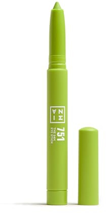 3INA - The 24H Eye Stick 751 - Vert citron - Fard à Paupières Stick | Aux Acides Hyaluroniques – Formule Waterproof 24H – Longue Tenue – Finitions Mates et Métallisées - Vegan - Cruelty Free