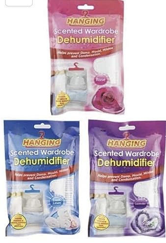 Set of scented hanging wardrobe dehumidifiers
