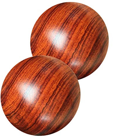 FOYTOKI 2piezas Bolas De Masaje De Madera Para Alivio Muscular y Automasaje De Manos y Dedos Para Relajación y Ejercicio De Salud