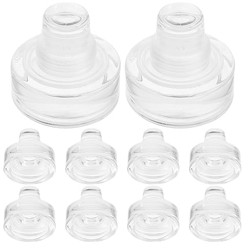 BESTonZON 10pcs T-Shaped Glass Wine Bottle Stoppers, Reusable Silicone Seal, Fits 18.5mm Bottles, Dustproof and -, Easy to Use