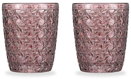 Soulnioi Lot de 2 verres à eau colorés en relief de 300 ml pour jus, cocktail, boissons, eau (violet)