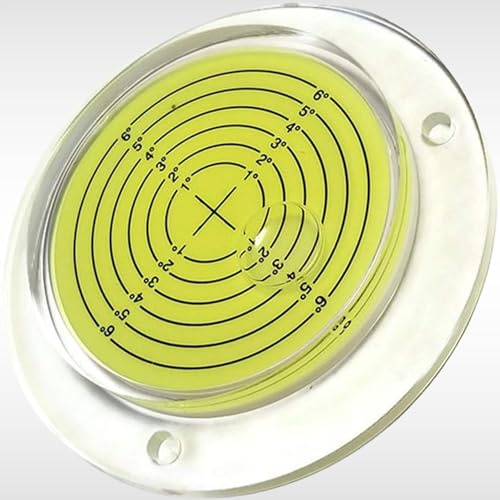 Dunnet Tools Nivel de burbuja Bullseye | Mini nivel de burbuja de alta precisión de 50 mm, pequeño nivel de burbuja circular para caravana, barco, caravana, tocadiscos y bricolaje | Herramienta