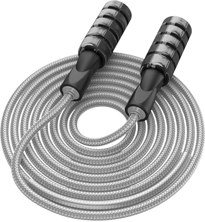 CRHOEIQ Springseil Erwachsene Fitness, Seilspringen Verstellbar Jump Rope mit Schaumstoffgriff für Adult Workout, Boxen, Sport