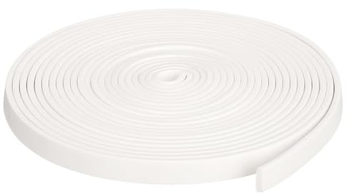 sourcing map Silicone Foam Seal Strip, 0.12 x 0.4 x 16.4 Ft Square Solid Weather Stripping Sponge Rubber Bar for Door Window DIY Gasket Automotive, White
