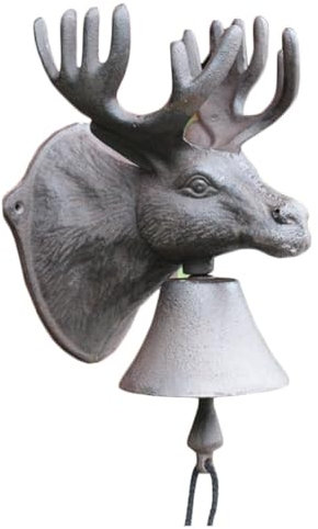 Gusseisen Hirschkopf Dinner Bell, Dekoration Wand Antiker Bauernhof Und Vordertor Glocke, Außen Hängendes Dekor
