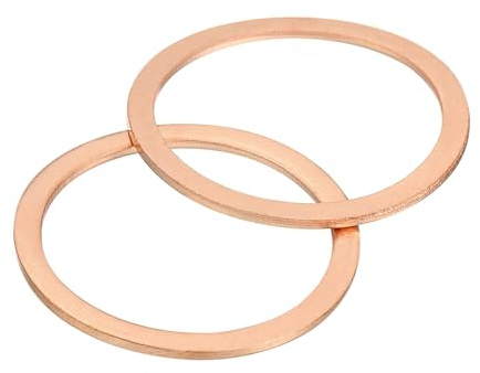 QUARKZMAN M33 Rondelle Plate, 4 Pcs Rondelles Plates à Anneau en Cuivre 40mm OD Joint d'Étanchéité en Métal pour Vis, Boulons, Écrous