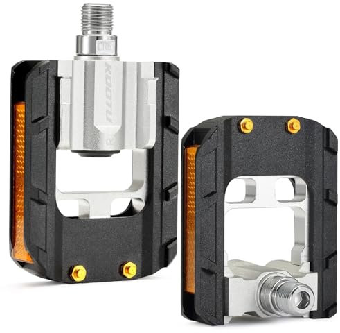HESHUYAN Pedale Fahrrad Fahrradpedale Das Aluminiumlegierungsmaterial Ist Robust Und Langlebig Klapppedale Universal-Fahrradpedale Versiegelte Lager Fahrradpedale(Noir)