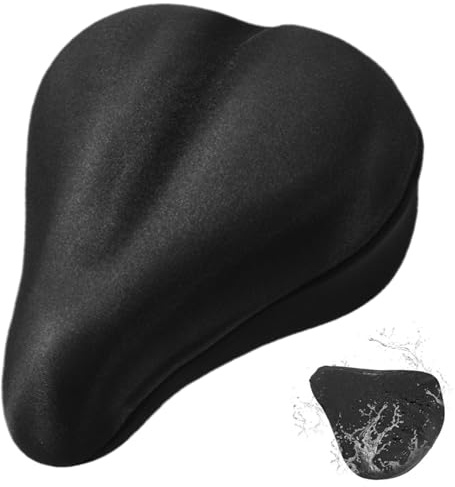 ROGTYO 27 x 29cm Gel Sattelbezug Pro 2.0 Fahrrad Sattelbezug Gelüberzug Extra Weicher Breit Groß Sattelbezu Cycle Sattelbezüge mit wasserdichter Sattelschutz für Männer, Frauen(27X29cm)