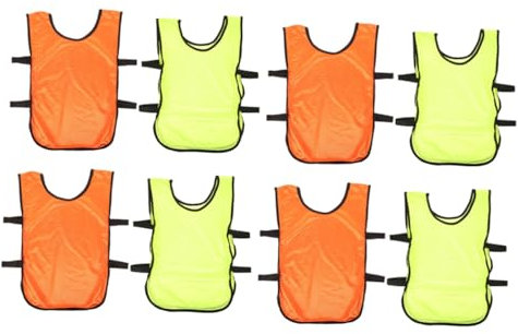 YARNOW Fußball Kinder Set 8 Stück Kinder Trainingswesten Pinnies Für Fußballmannschaft Fußballtrikot Fußball Scrimmage Übungswesten Kinder Fußball Pennies Jugend Basketball Pinnies Fußball Team