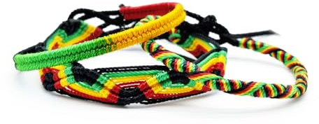 Rasta elastisk tråd armband, Rasta flagga, Hippie, Bud Marley, Jamaica