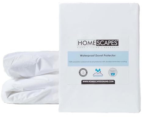 HOMESCAPES Wasserdichter Bettbezug 150x200 cm, Bettdeckenschoner wasserdicht, hypoallergen & waschbar
