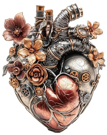 Holzpuzzle Erwachsene Mechanisches Herz - 155 Teile holzpuzzle Geschenkbox, Wanddekoration und Geschenk für Freunde und Familien (14 Jahren+)