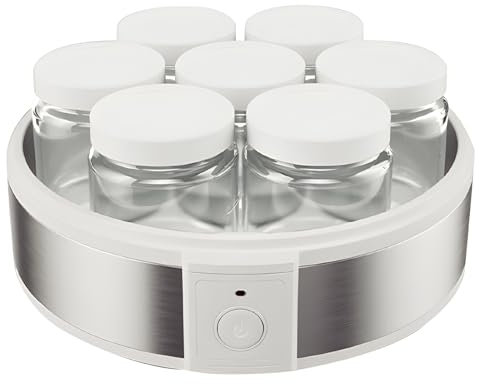 Elektrischer Joghurt Maker, Perfekter Joghurtbereiter, Einfache Bedienung, Fermentation bei Konstanter Temperatur und Einfache Reinigung
