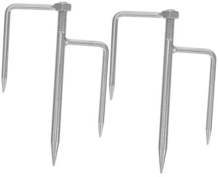 ifundom 2piezas Soportes para Sombrillas De Tierra De Paraguas Práctica para Playa Metálica Resistente para Césped Soporte para Sombrilla Portátil