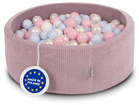 KiddyMoon Bällebad Kinder Schaumstoff 90X30cm/200 Bälle Für Baby Ab 1 Jahr