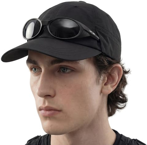 [Casquette Uniquement] Casquette de Lunettes de Soleil en Nylon, Chapeau de Performance d'extérieur à 6 Panneaux, Bord Long, Doublure en Maille, Corée