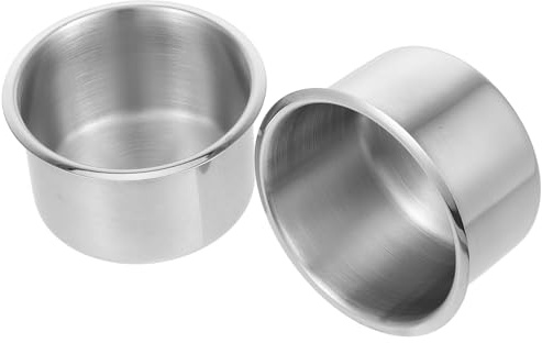 CVUTOVO Portabicchieri in Acciaio Inox 2 Pezzi Portabicchieri per Camper e Barca Accessori per Bevande da Installazione Facile