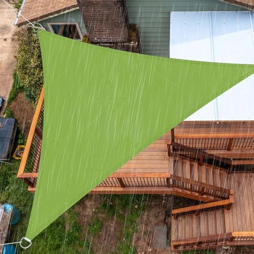 SRHIMEOS Tende Vela Triangolare Parasole 6x6x6, Vela Ombreggiante Impermeabile Protezione 98% UV, Tende da Sole con Anelli a D per Terrazza, Campeggio, Giardino, Balcone