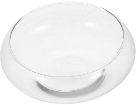 VICASKY Aquarium De Bureau Verre Rond Petit Aquarium pour Poissons Rouges Bocal à Bulles pour Centre De Table
