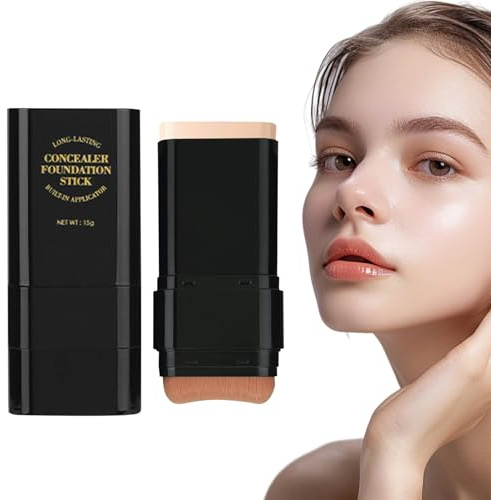Fondotinta Stick Trucco Copertura Portatile Idratante Lunga Durata | Fondotinta e Correttore per la Pelle Stick Trucco Copertura Totale Lunga Durata Idratante Doppia Testa Per Fidanzate, Mogli