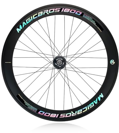 700C Fixed Gear Fahrrad-Laufradsatz Aluminiumlegierung Felgenhöhe 40/60 Mm Single Speed Rennbahn Fahrrad Vorne Hinten Laufräder 100/120 Mm V-Brake Lager Naben(Front,60mm)