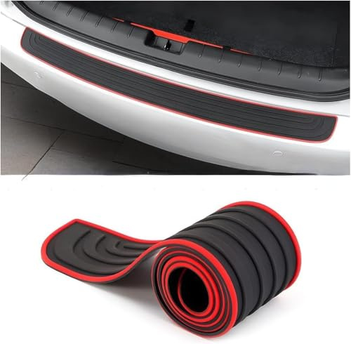 H-Quenby Car Rear Bumper Protector for Dog Car Seat Cover for 2024-2025 Hyundai Kona, Anti-Scratch Rubber Rear Bumper Guard Anti-Collision Trunk Door Entry Guards