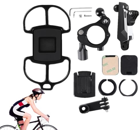 Supporto per telefono da bicicletta – Pinza universale regolabile girevole a 360 gradi – Porta cellulare per mountain bike | per ciclismo navigazione video e viaggi