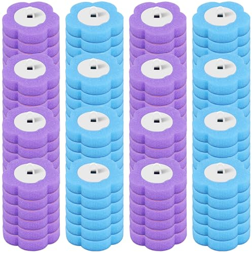 96 pcs Disposable Toilet Brush Refills 96 Sponge Brush Heads with Built-in Cleaning Solution, Disposable Toilet Brush Replacement Heads Suitable For No-Touch Hygienic Toilet Cleaning System