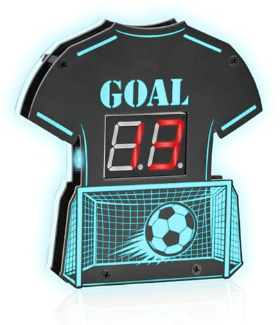 ICrduioo Kit de Soudure LED Maillot de Football, Projet DIY Électronique STEM avec Rétroéclairage RGB, Numéro de Maillot Réglable 00–49, 3 Modes d’Éclairage, Décoration Football pour Chambre Gaming