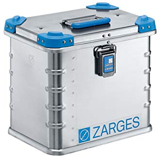 ZARGES - Caisse Aluminium Eurobox - Boîte Stockage & Transport Universelle - 400x300x340 mm - Aluminium Naturel - Poignées De Transport - Étanche & Durable - Idéal Palettes 1200x800